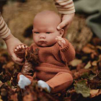 Warm knit blouse - rust