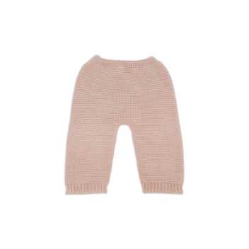 Warm knit trousers - rose