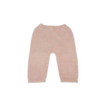 Warm knit trousers - rose