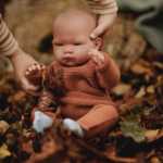 Warm knit trousers - rust