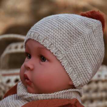 Knitted beanie - rust