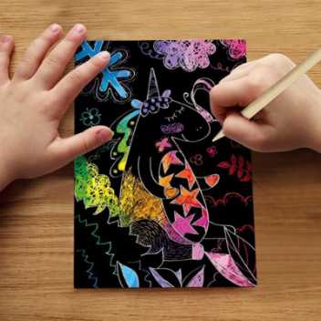 Mini scratch book – unicorns