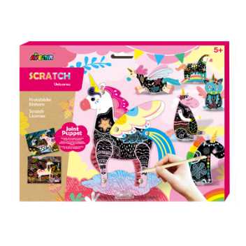 Scratch with joint puppet - unicorns
