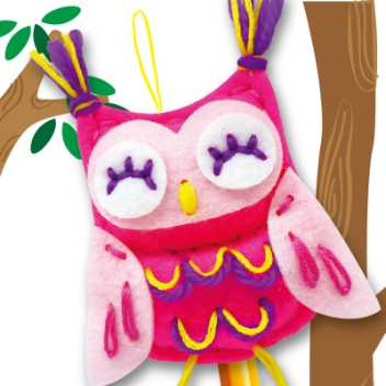 Sew your own pen topper - owl