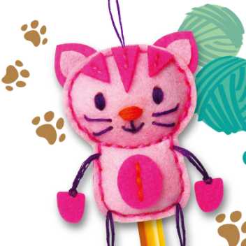 Sew your own pen topper - kitten