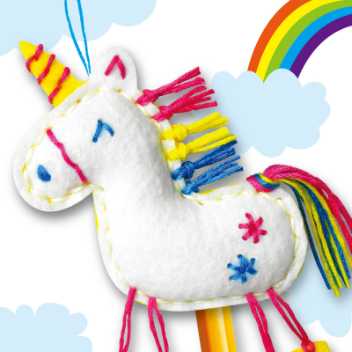 Sew your own pen topper - unicorn