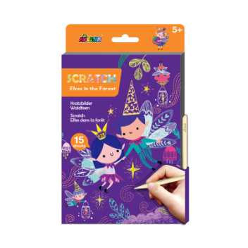 A5 scratch book – elves in the forest