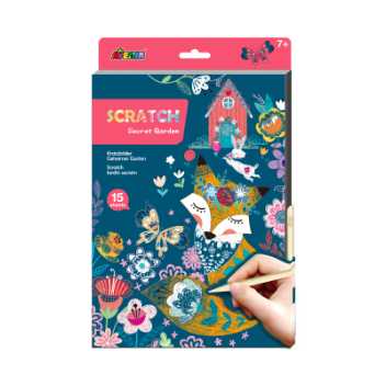 A4 scratch book – secret garden