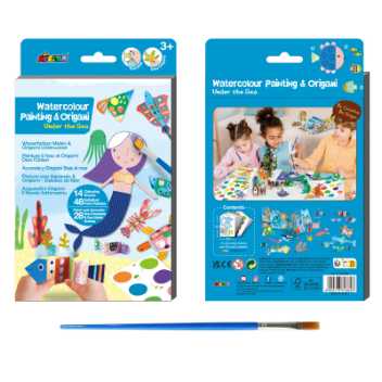 Origami & watercolour painting - the sea