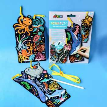 Scratch bookmarks - sea animals
