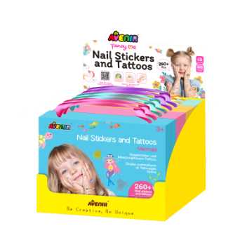 Display for nail stickers & tattoos