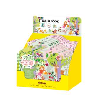 Display for magical water painting and/or sticker books