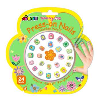 Press-on nails - garden world