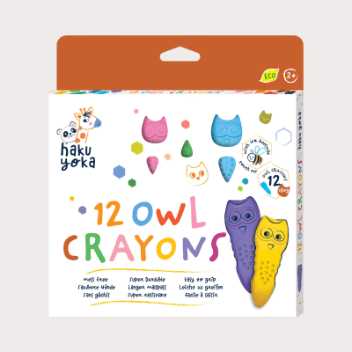 12 crayons - owls