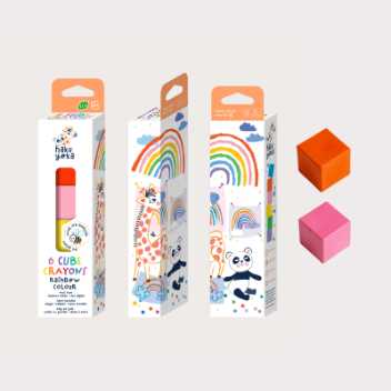 Cube crayons - rainbow colours