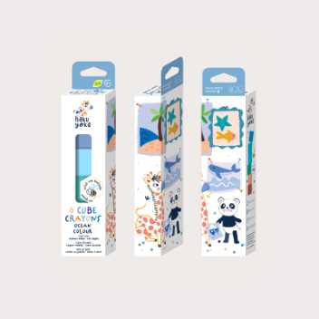 Cube crayons - colours of the sea