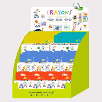 Display for spiral crayons