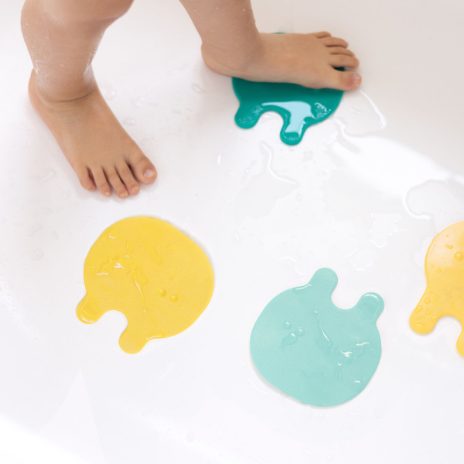 Do not slip in the bath - mint & soft yellow - 1