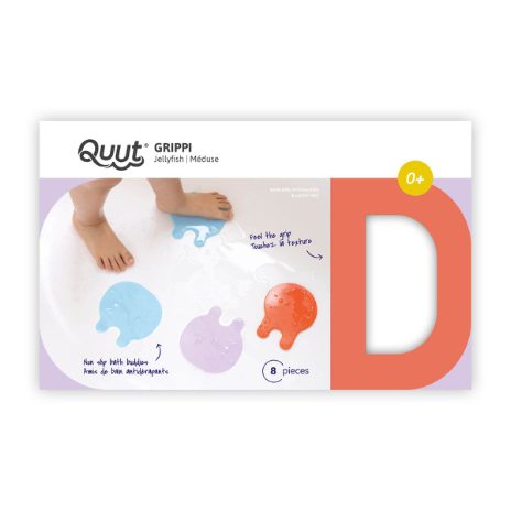 Do not slip in the bath - soft blue & coral  - 1