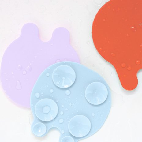 Do not slip in the bath - soft blue & coral  - 2