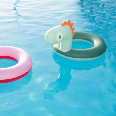 Swim ring with a head - dino - 1