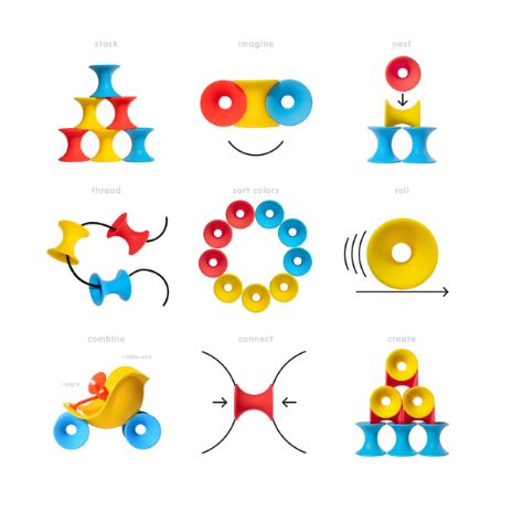 Tulu, nine pieces - primary colours - 8