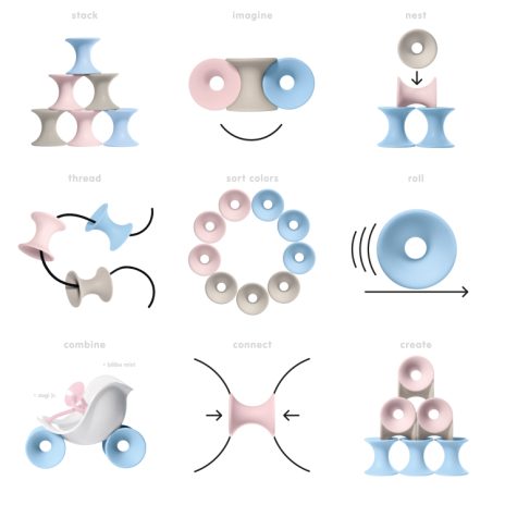 Tulu, nine pieces - pastel colours - 3