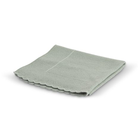 Knitted blanket - sage green  - 2
