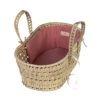 Small doll's cradle in palm leaves - rose  - icon