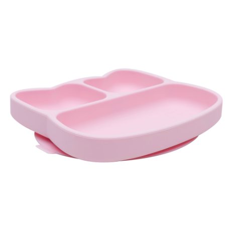 Cat stickie plate - powder pink - 1