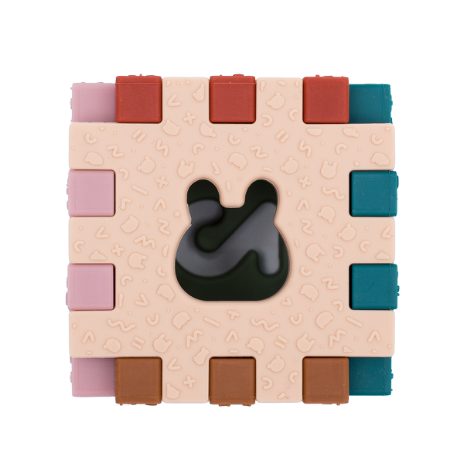 Cubie brick toy - retro colours  - 1