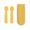 Feedie fork & spoon set - yellow - icon