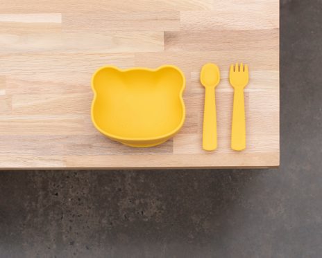Feedie fork & spoon set - yellow - 6
