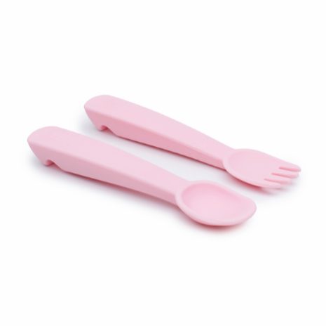 Feedie fork & spoon set - powder pink - 3