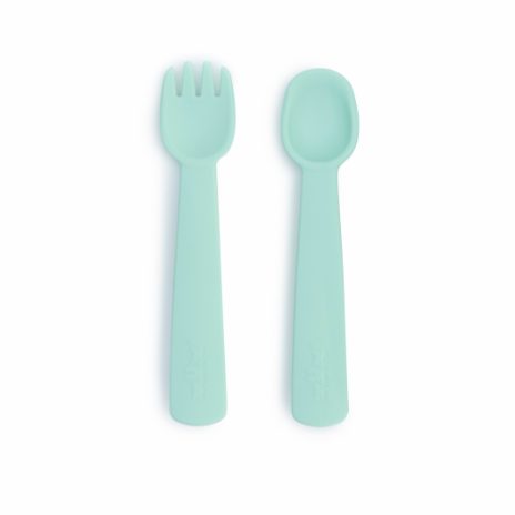 Feedie fork & spoon set - mint - 1