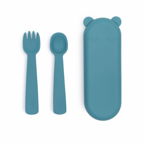 Feedie fork & spoon set - blue dusk