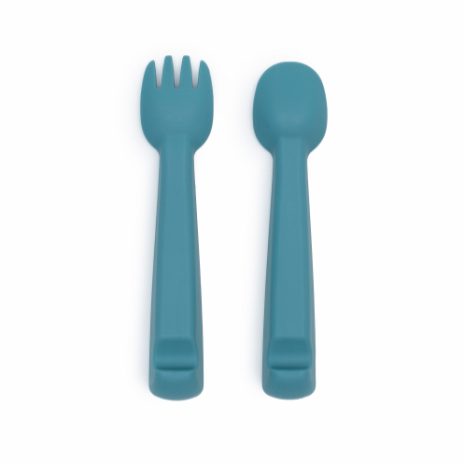 Feedie fork & spoon set - blue dusk - 2