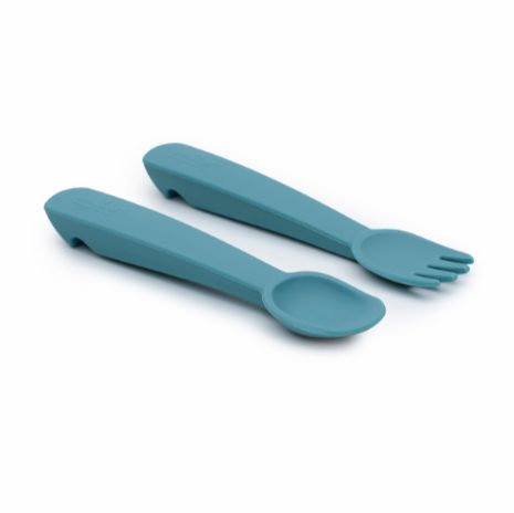Feedie fork & spoon set - blue dusk - 3