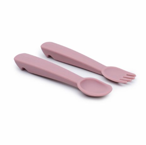 Feedie fork & spoon set - dusty rose - 3