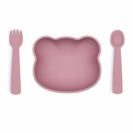 Feedie fork & spoon set - dusty rose - 4