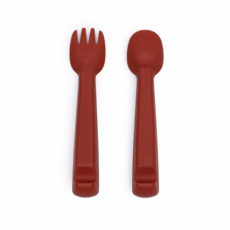 Feedie fork & spoon set - rust - 2