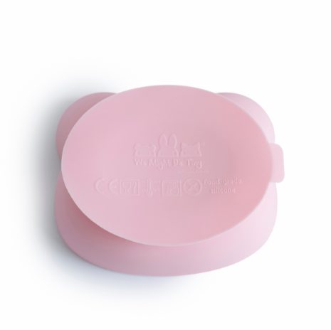 Bear stickie bowl with lid - powder pink - 3