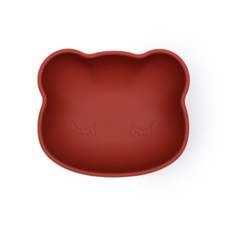 Bear stickie bowl with lid - rust - 2