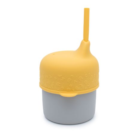 Sippie lid and mini straw - yellow - 4