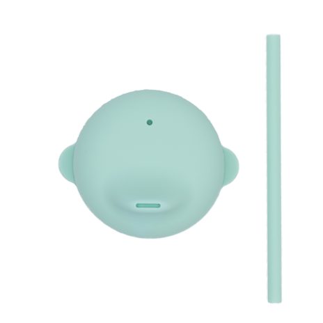 Sippie lid and mini straw - minty green