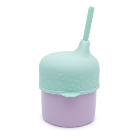 Sippie lid and mini straw - minty green - 4
