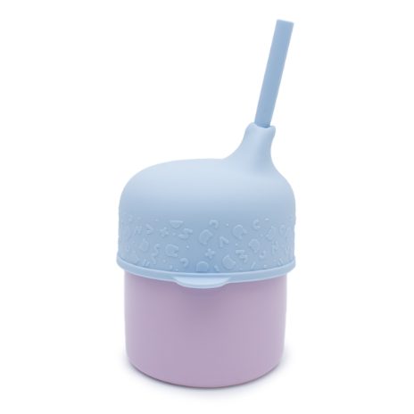 Sippie lid and mini straw - powder blue - 4