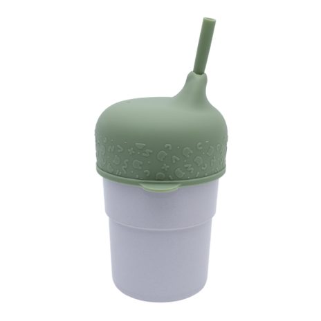 Sippie lid and mini straw - sage - 5