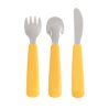Toddler feedie cutlery set, 3 pieces - yellow - icon_1