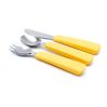 Toddler feedie cutlery set, 3 pieces - yellow - icon_2